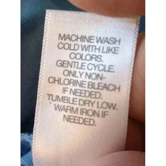 J Jill Perfect Pima 3/4 Sleeve V-Neck Tee Seamed 100% Pima Cotton Blue Sz Medium - Picture 4 of 5